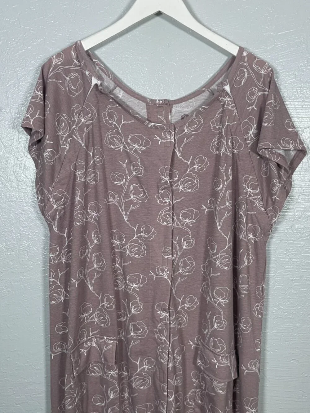 Kindred Bravely Women Plus Size 1X-2X Pink Universal Labor & Delivery Gown